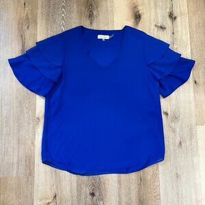Calvin Klein Blue Blouse Womens Size Medium